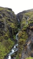 romantic mountain river in Iceland