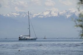 sailboat on lake constance