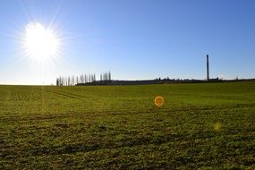 landscape of sunny day in countryside