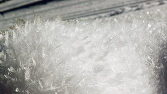 fluffy snow crystals