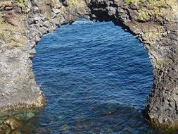 natural arch on the snaefellness peninsula