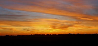 landscape of magic beauty Evening sky