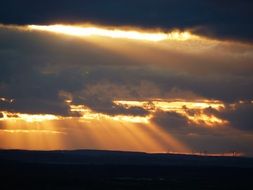 Sunset Sunlight in sky clouds