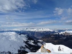 Landscape of the snowy Alpines