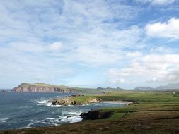 panoramic view of the rocky coast in ireland