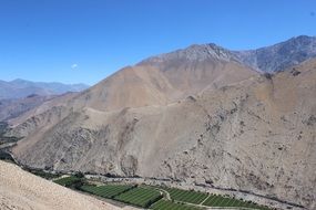 village between majestic mountains, Chile, Paihuano