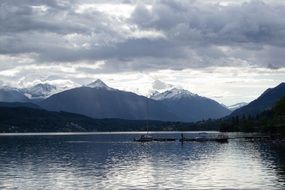 Mountains Lake Shadow