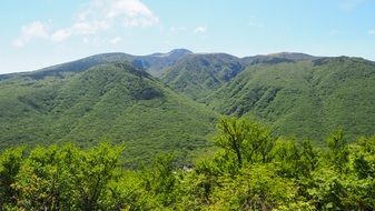green Mountains at summer, Korea, Jeju, Hallasan
