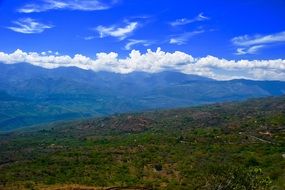 green mountains under blue sky, Scenic Landscape