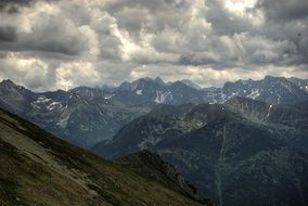 thunder clouds in Tatry Poland sky Czerwone Wierchy