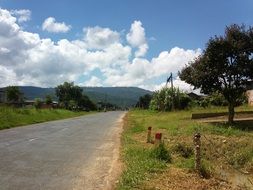 road in the countryside on a sunny day