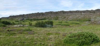 Landscape with the mountains in Iceland
