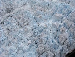 glacier in new zealand close up