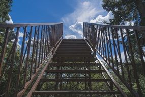 staircase under the open sky