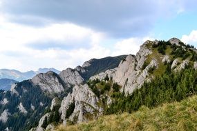 panoramic view of rocky mountains