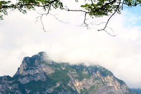 Clouds on the mountain