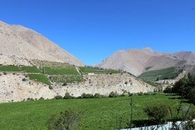 mountains in chile on a sunny day