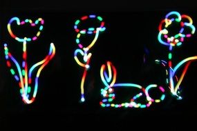 Light Painting on black background