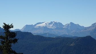marmolada mountain in Dolomites, italy, South Tyrol