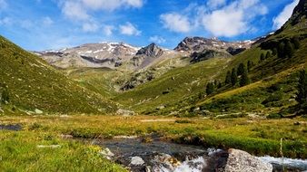 Landscape of the beautiful Alpine in Italy