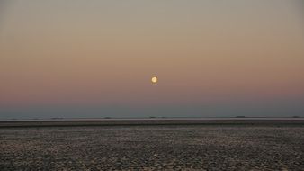 low tide and sunset