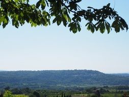 Landscape of village on a hill