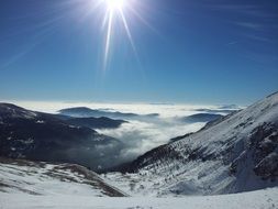 winter mood in the sunny alps