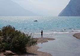 Human on a Garda Lake