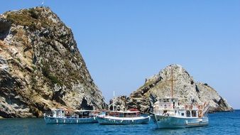 Skiathos in Greece on a sunny day on a sunny day