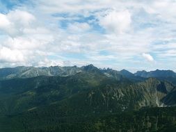 landscape of the high tatras in summer