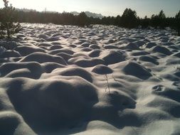 snow groove on the mountain