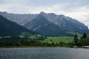 Amazing Landscape of high forestry mountains in Austria