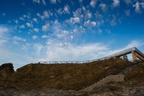 Bridge and blue Sky with Clouds view