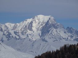 majestic snowy Mont Blanc