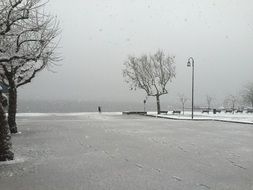 picturesque and pretty Snow Winter Lake