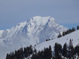 distant view of Mont Blanc