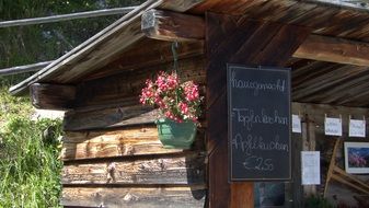 Alpine cabin in rural style