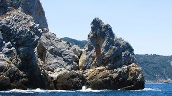 cliffs on the beach of Skiathos