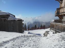 holiday houses in the snowy mountains of france