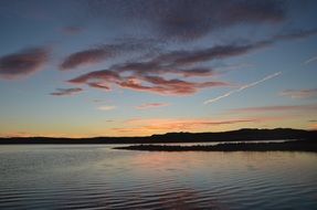 quiet lake in the evening