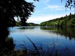 landscape of a natural lake