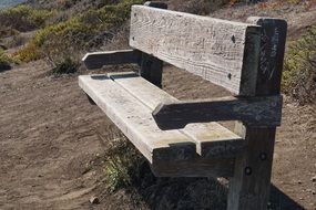 wooden bench on the beach in san francisco
