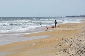 Fisherman on the ocean in Florida