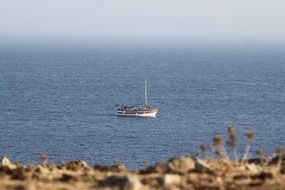 Sailing boat in Gumbet