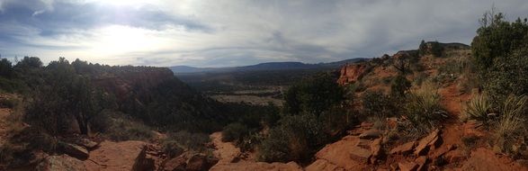 panoramic view of a desert landscape in arizona