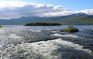 landscape of the river among the swedish fjords