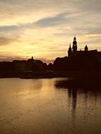 Wawel castle at dusk, poland, Krakow