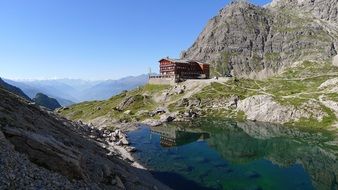 hotel near a lake in the mountains of east tyrol