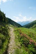 Mountains Hiking path sky view