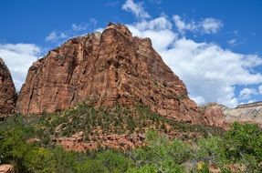 scenic cliffs in zion national park in north america